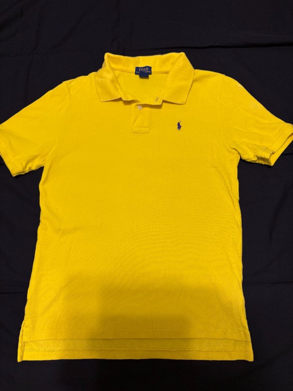 Boys Polo Ralph Lauren Yellow Short Sleeve Shirt Size Large (14-16)